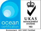 ocean certification UKAS ISO14001